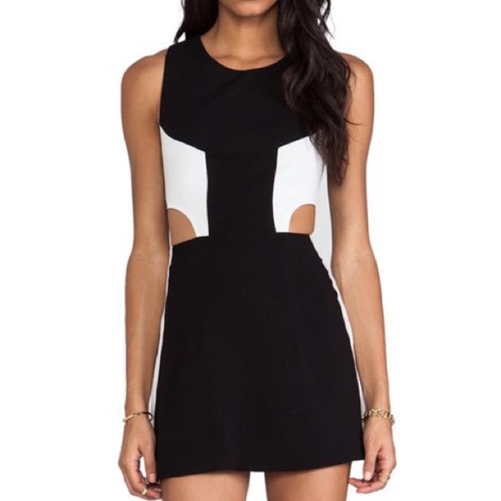 Naven black and white dress Revolve